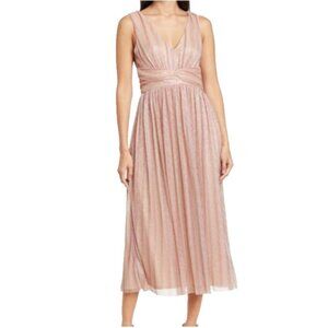 Taylor Midi Dress 4 Sleeveless Shimmering Metallic Fairy Party Wedding Guest NEW